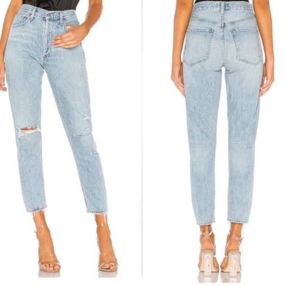 Agolde Denim - AGOLDE ~ Jamie High Rise Classic in Shake Down 90s Distressed 33.